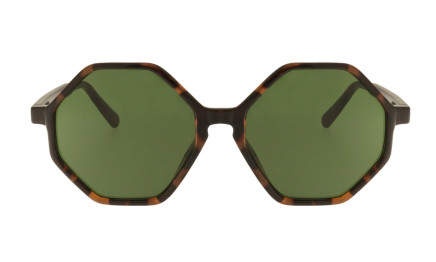 Frida military - Hexagonal sunglasses for women | Charly Therapy