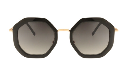 Hanna black - Small Octagonal Sunglasses | Charly Therapy