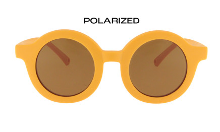 Blue - round baby sunglasses in camel : Charly Therapy