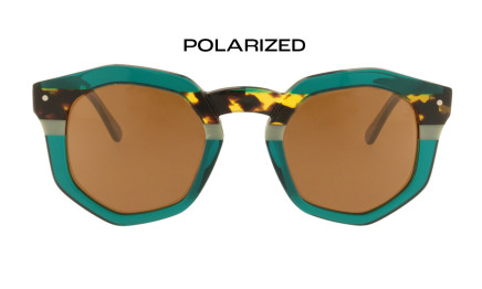 Gafas de sol polarizadas hexagonales color azul Charly Therapy