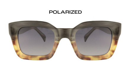 Rectangular polarized sunglasses black Charly Therapy