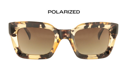 Rectangular polarized sunglasses amber Charly Therapy